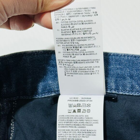 NWT Versace Men’s Size 35 Greca Jeans Blue Stone Wash Straight Leg $850 - Picture 8 of 12